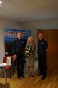 Raciborscy policjanci na spotkaniu z sędzią Anną Marią Wesołowską